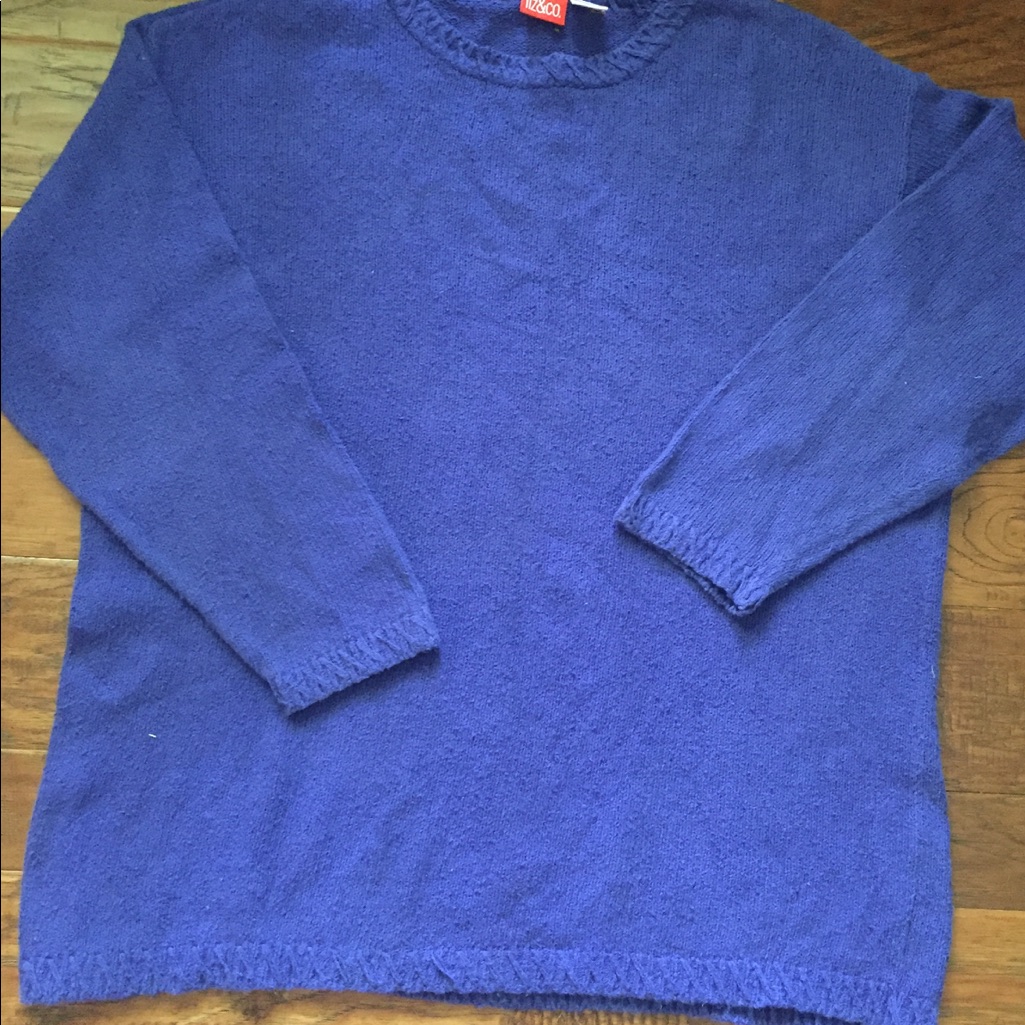 Women Liz&Co Purple Sweater